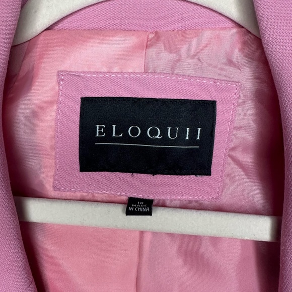 ELOQUII DOUBLE BREASTED PINK BLAZER SIZE 18 - Picture 3 of 7